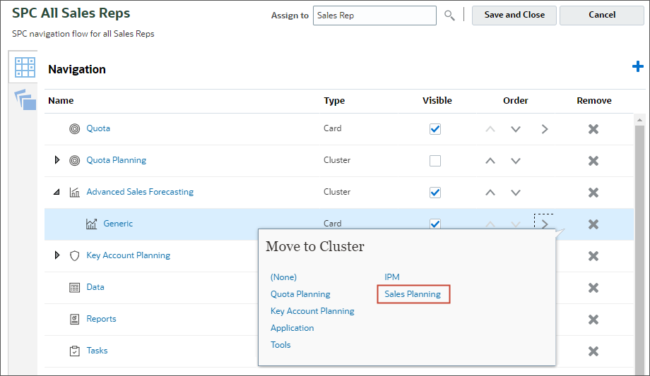 Move to Cluster